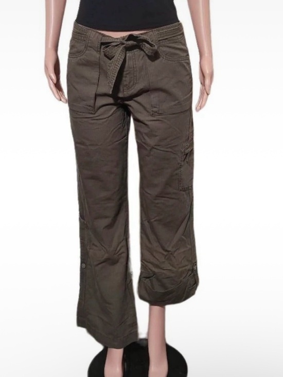 Pants - Pulp Women’s Olive Tie-Waist Cargo Pants 8/M